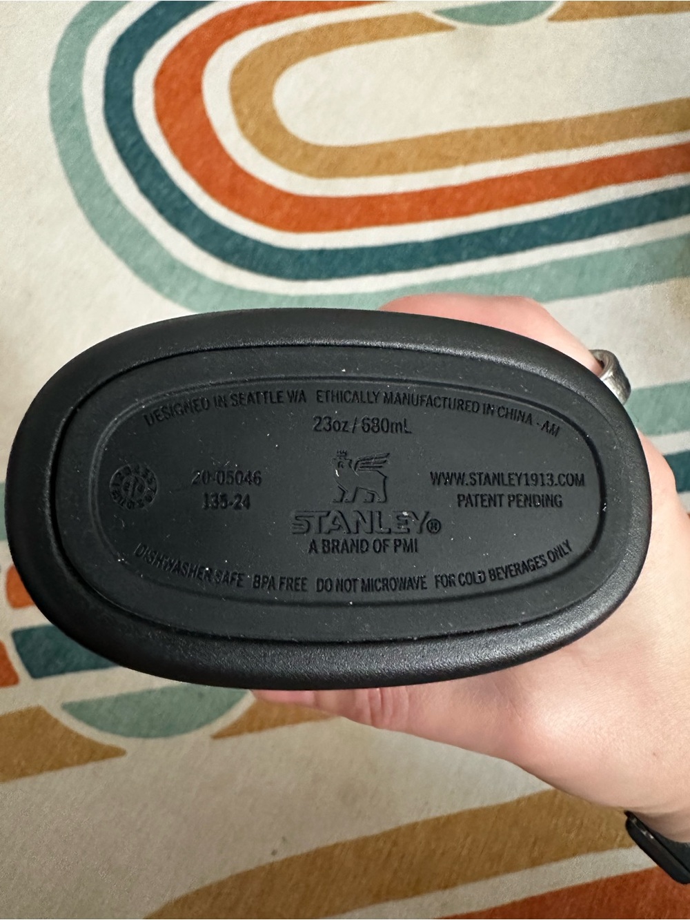 Stanley Black Insulated Bottle with Matte Finish 23 oz. - Picture 3 of 3